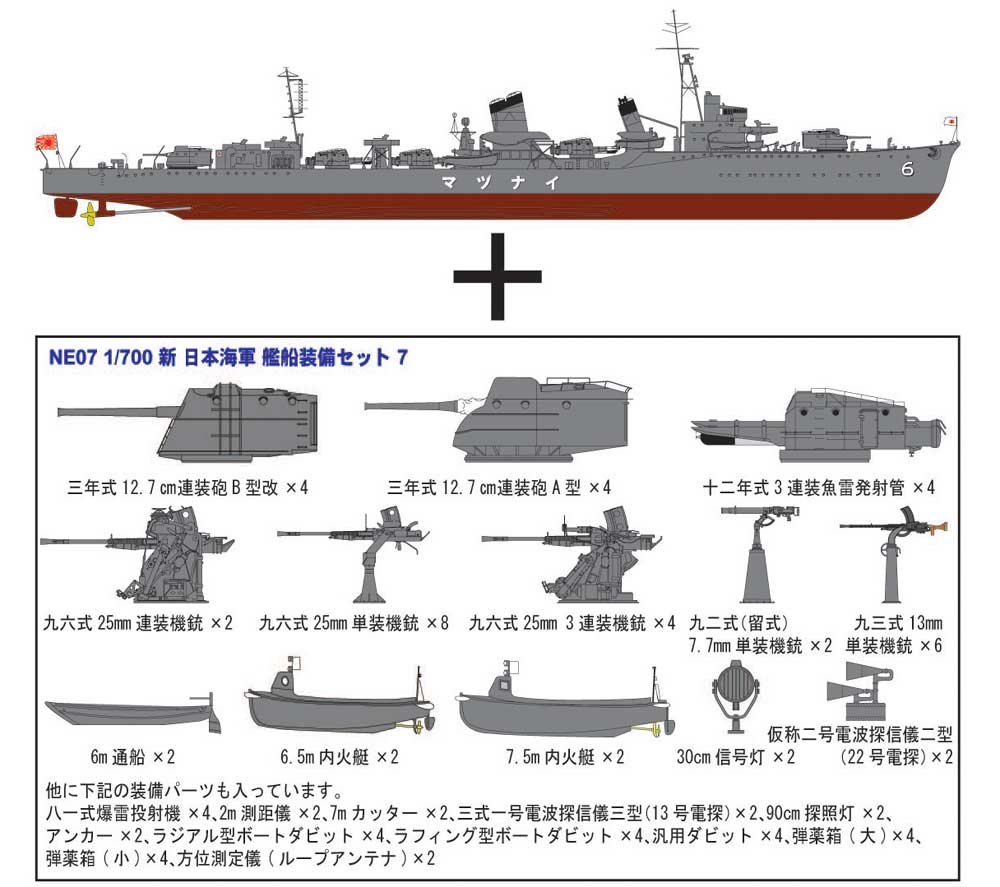 SPW24 1/700 日本海軍 吹雪型駆逐艦 電(いなづま)
