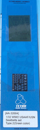 AA3204 1/32 WWII アメリカ軍 航空機 シートベルト2(グリーン色)
