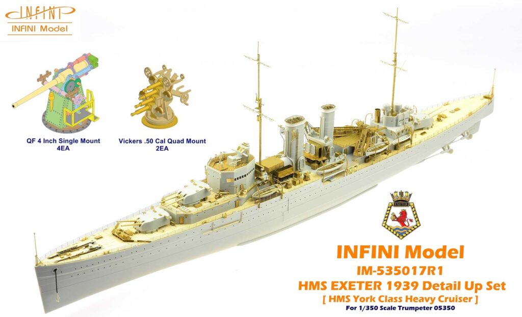 IM53517 1/350 イギリス海軍 重巡洋艦 HMS エクセター1939(TR社)用 ディテールアップパーツセット