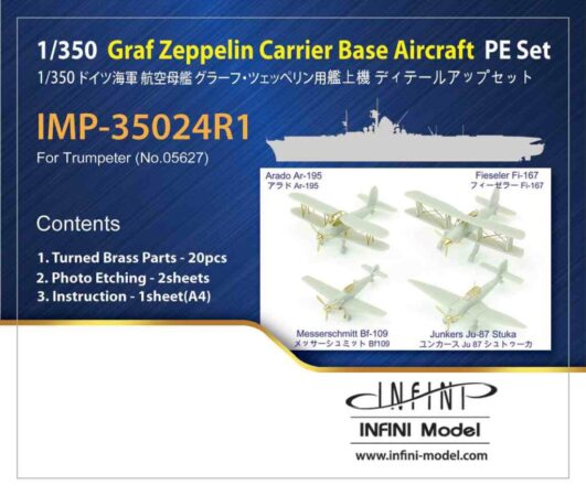 IMP3524 1/350 ドイツ海軍 空母 グラーフ・ツェッペリン(TR社) 艦上機用 パーツセット