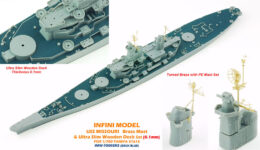 IMW7003B 1/700 アメリカ海軍 戦艦 ミズーリ(T社)用 木製甲板 デッキブルー色