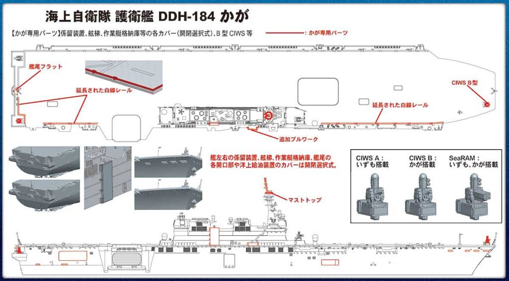 JP12 1/700 海上自衛隊 護衛艦 DDH-184 かが 塗装済みプラモデル