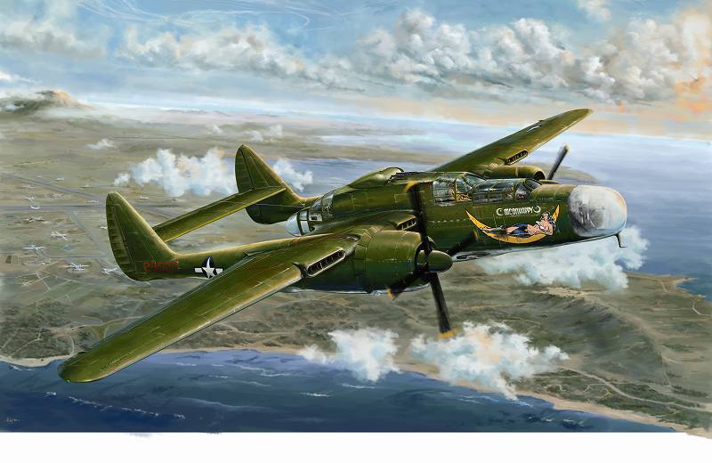 L4806 1/48 WWII アメリカ陸軍 P-61A ブラックウィドウ グラスノーズ