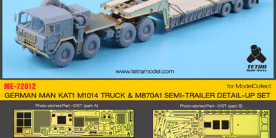 ME7212 1/72 ドイツ陸軍 KAT1 M1014 高機動オフロードトラック /w M870A1セミトレーラー(MC社)用 エッチングパーツ