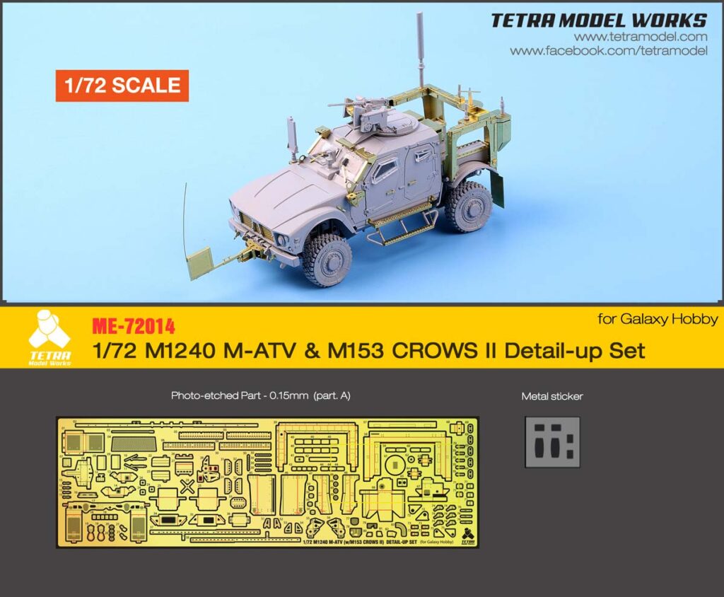 ME7214 1/72 M1240 M-ATV＆M153 CROWSII(GH社)用 エッチングパーツ