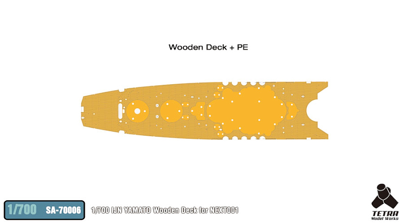 SA7006 1/700 日本海軍 戦艦 大和 (F社NEXT.01)用 木製甲板 エッチングパーツ付き
