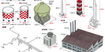 SW21 1/700 ストラクチャーセット7(工場・プラント設備)