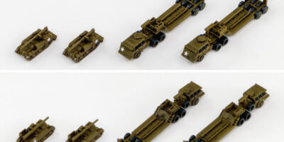 MI12SP 1/700 WWII アメリカ軍用車両セット2 メタル製 DUKW 353 水陸両用車 2両付き