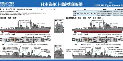 W245 1/700 日本海軍 日振型海防艦(2隻入り) W245 1/700 日本海軍 日振型海防艦(2隻入り)