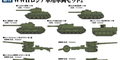 MI14 1/700 WWII ロシア軍用車両セット2 MI14 1/700 WWII ロシア軍用車両セット2
